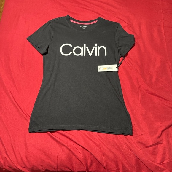 Calvin Klein Women's Charcoal Tee - Picture 1 of 5